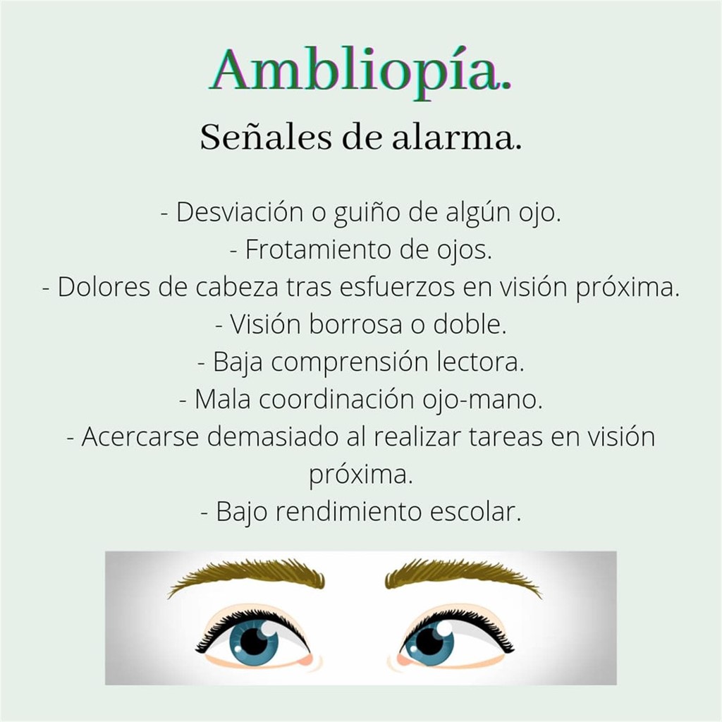 Ambliopia: Señales de alarma.