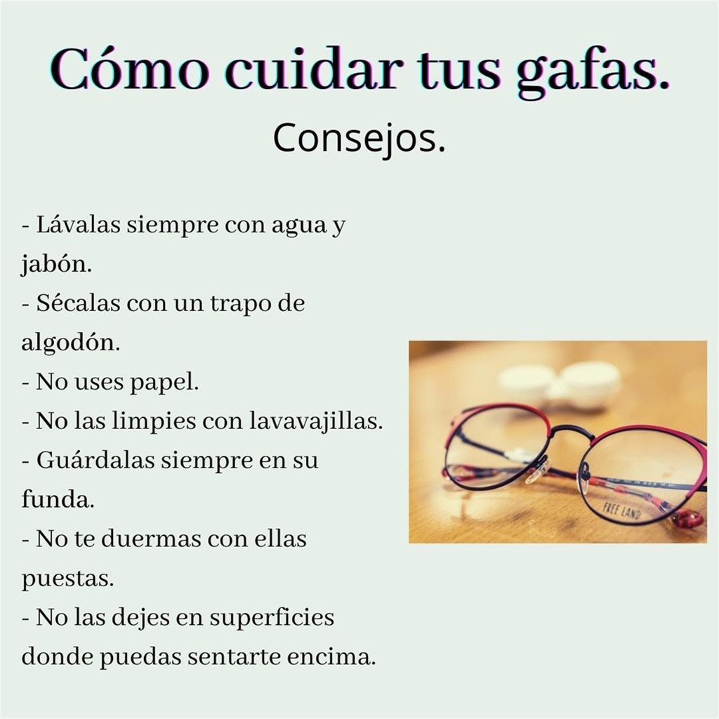 ¿Cómo cuidar nuestras gafas?