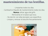 Consejos básicos para cuidar tus lentillas.