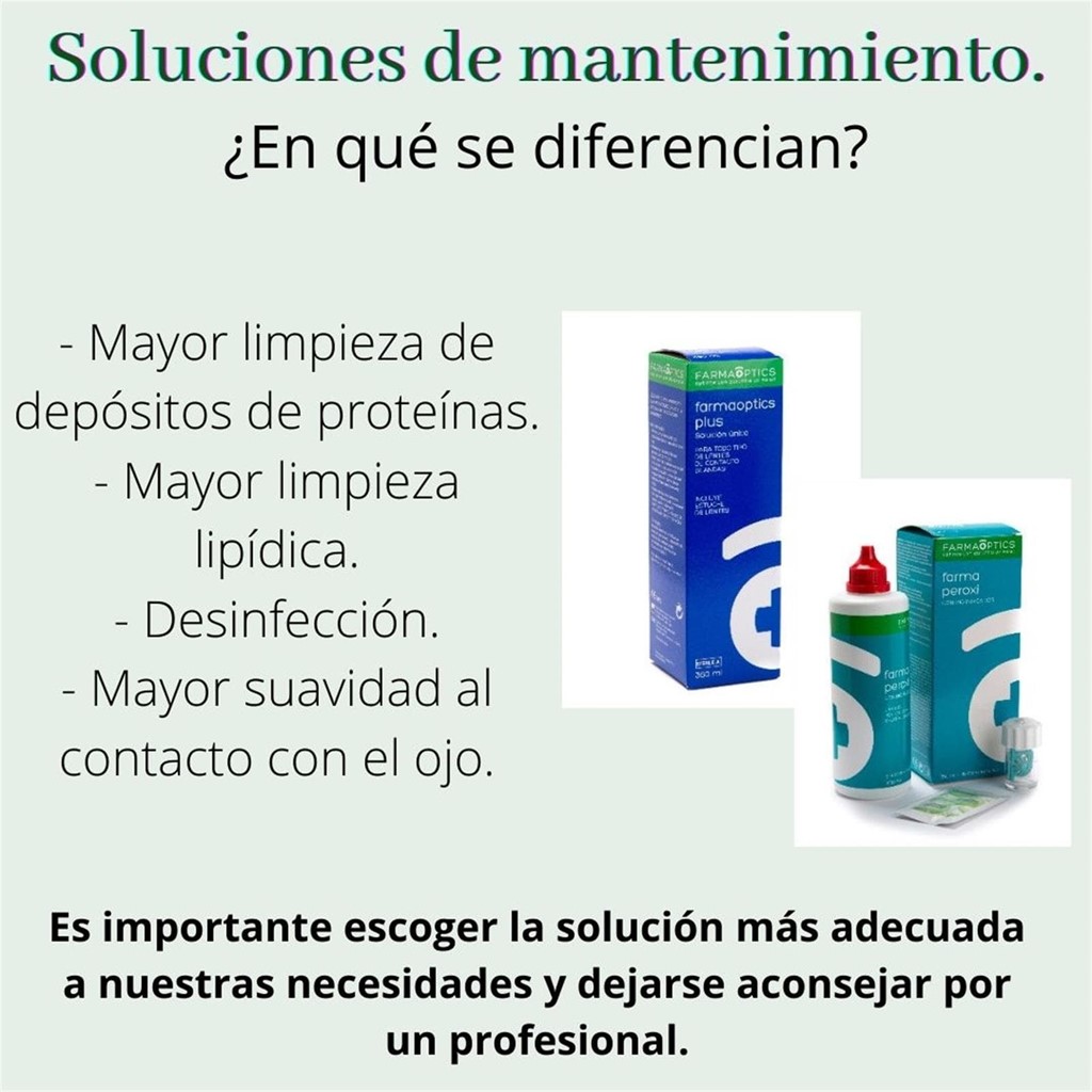 Diferencia entre las soluciones de lentes de contacto