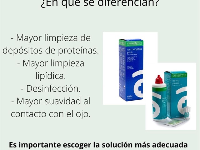 Diferenza entre solucións de lentes de contacto