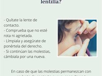 Qué hacer cuando molesta una lentilla.