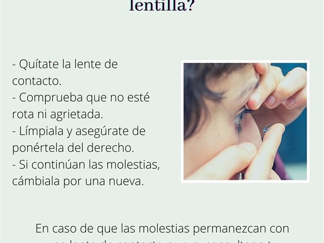 Qué hacer cuando molesta una lentilla.