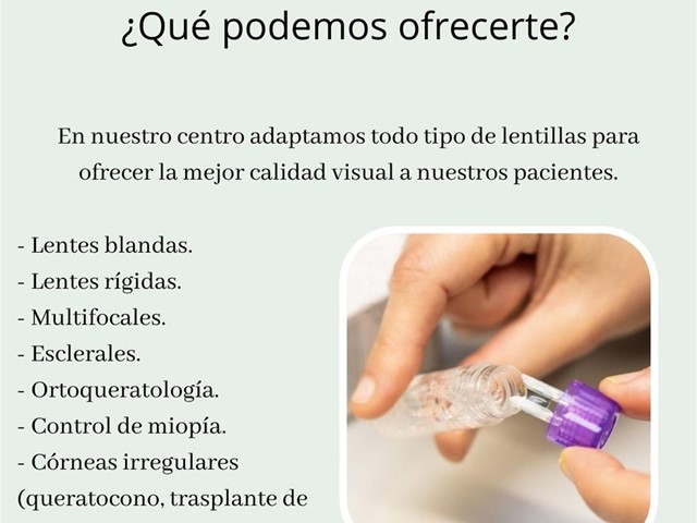 Tipos de lentes de contacto.